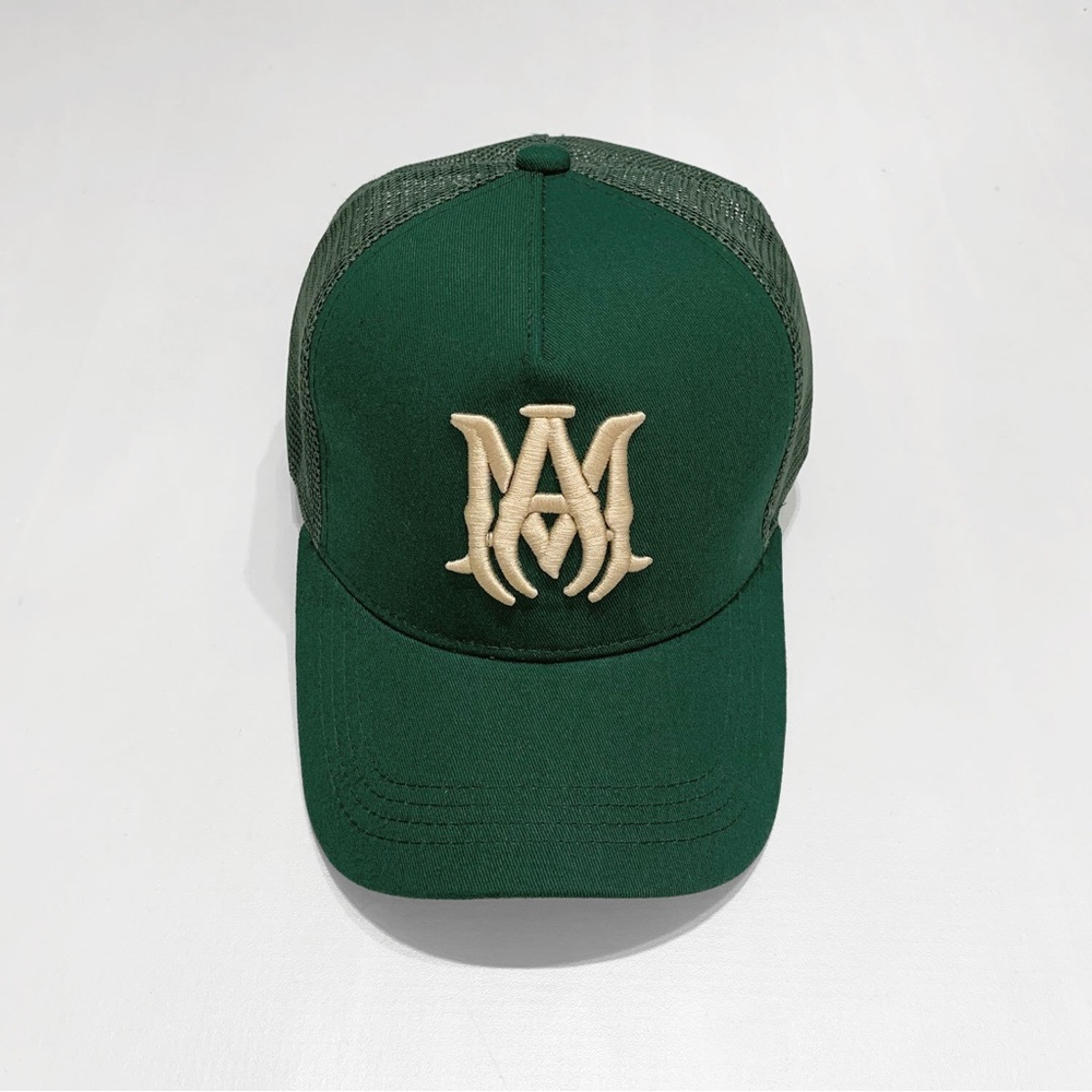AMIRI Forest Green Cap with Cream Logo